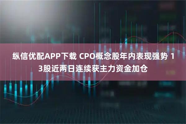 纵信优配APP下载 CPO概念股年内表现强势 13股近两日连续获主力资金加仓