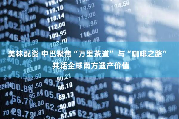 美林配资 中巴聚焦“万里茶道” 与“咖啡之路”  共话全球南方遗产价值